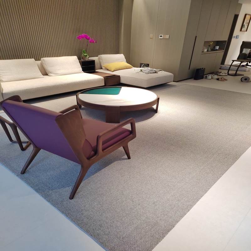 Eco-Friendly Undyed Natural Wool Carpet | Sustainable Tufted Living Room Rug